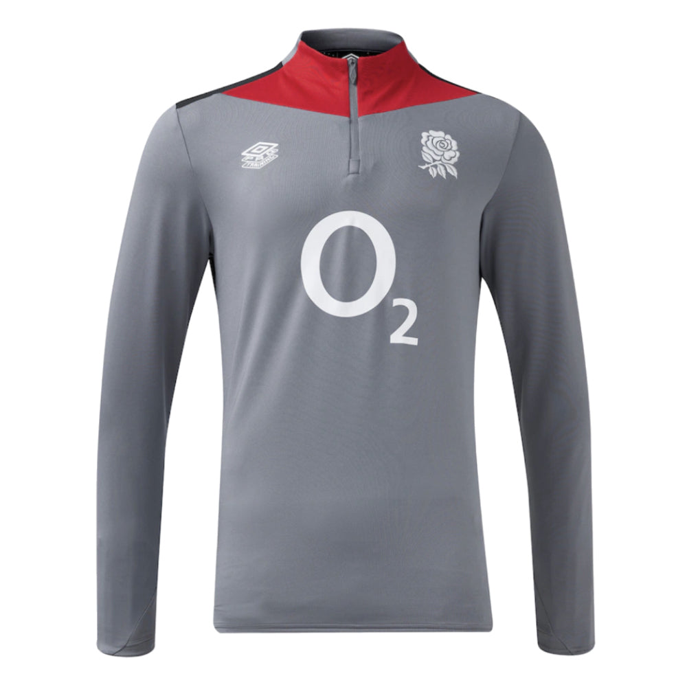 2024-2025 England Rugby Mid Layer Top O2 (Grey) - Kids Product - Training Tops Umbro   