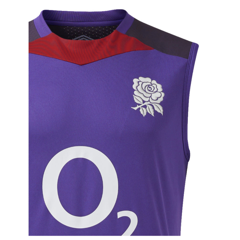 2024-2025 England Rugby Sleeveless Jersey (Violet) - Kids Product - Sleeveless Umbro   