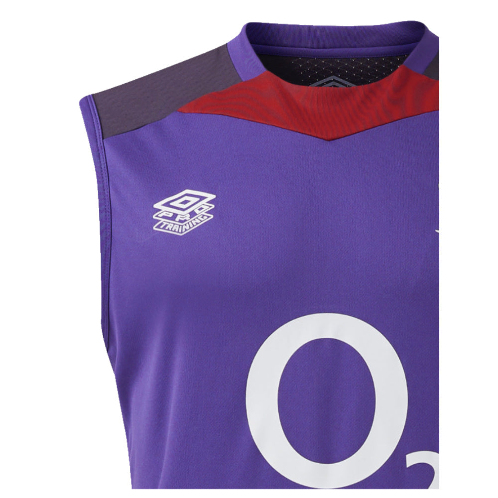 2024-2025 England Rugby Sleeveless Jersey (Violet) - Kids Product - Sleeveless Umbro   