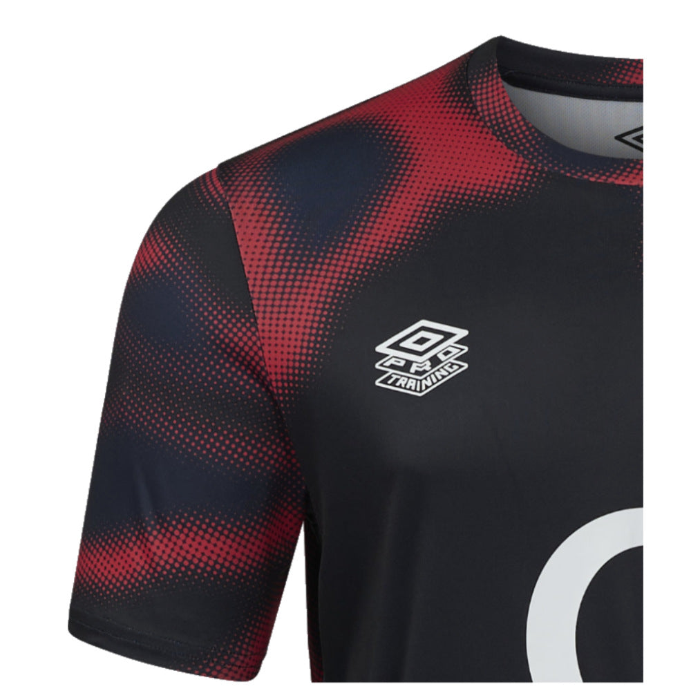 2024-2025 England Rugby Warm Up Jersey O2 (Black) - Kids Product - Training Shirts Umbro   