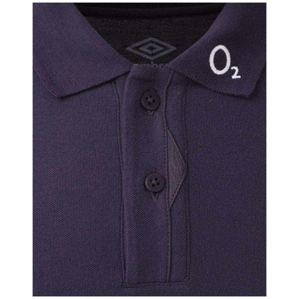 2024-2025 England Rugby CVC Polo Shirt (Nightshade) Product - Polo Shirts Umbro   