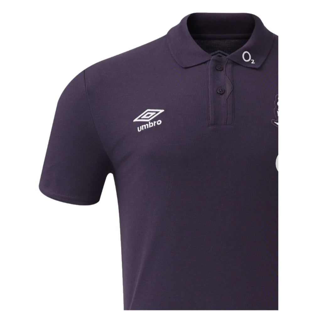 2024-2025 England Rugby CVC Polo Shirt (Nightshade) Product - Polo Shirts Umbro   