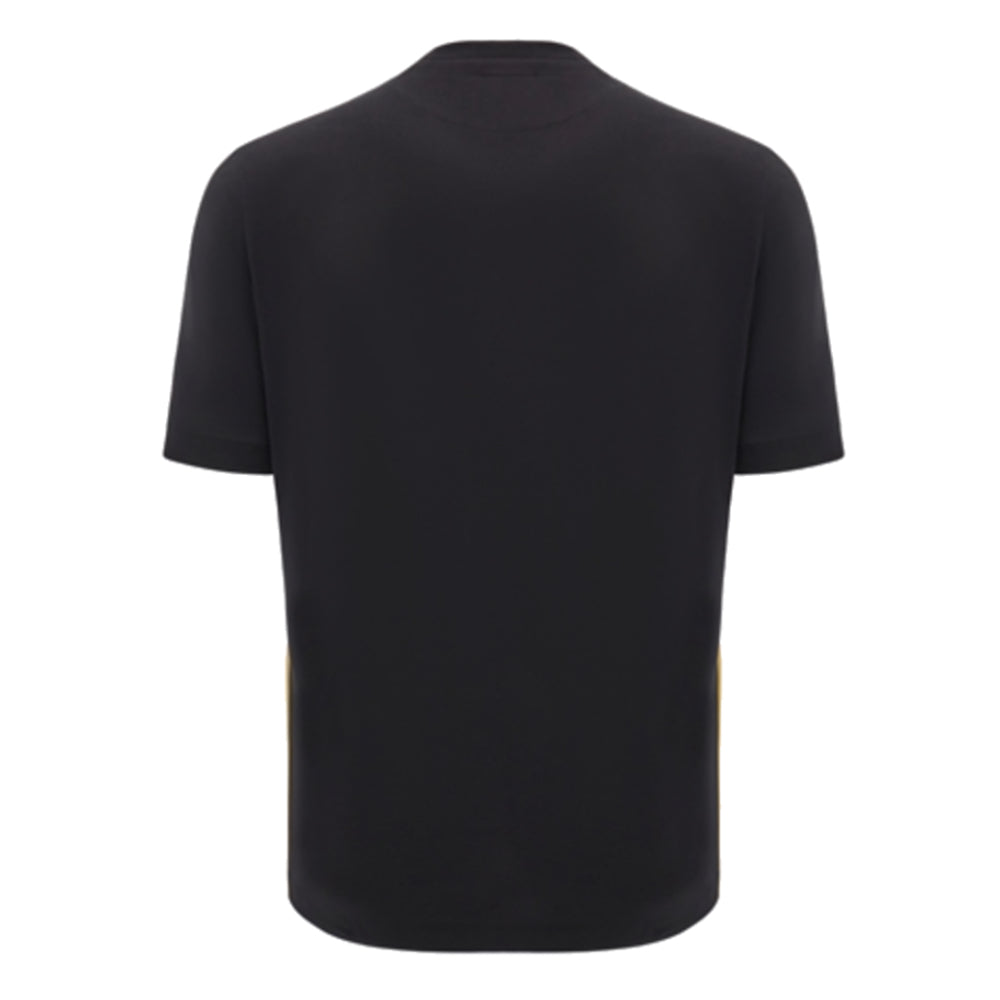 2024-2025 Wales Rugby Travel Cotton T-Shirt (Black) Product - T-Shirt Macron   