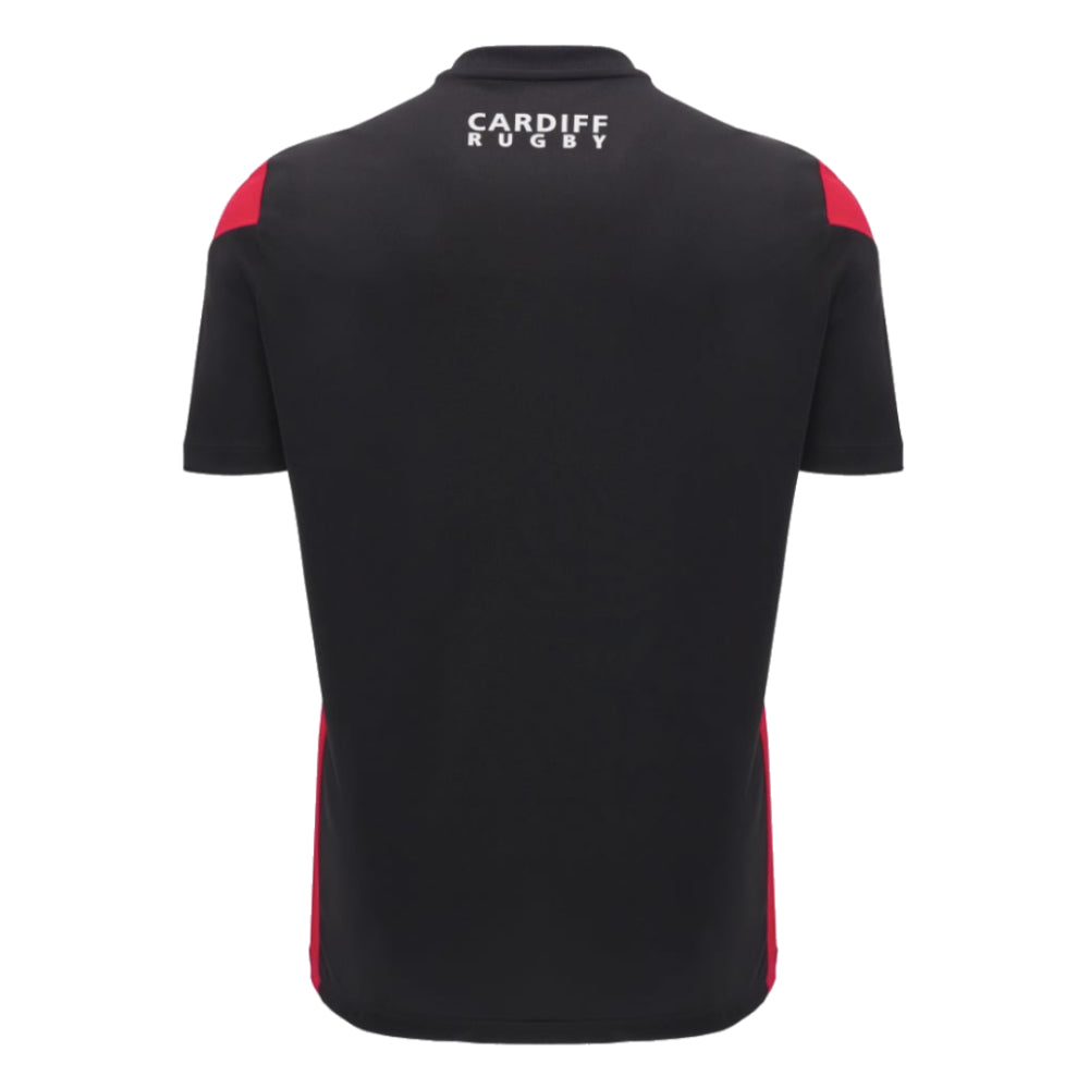 2024-2025 Cardiff Blues Rugby Training Tee (Black) (Your Name) Product - Hero Shirts Macron   