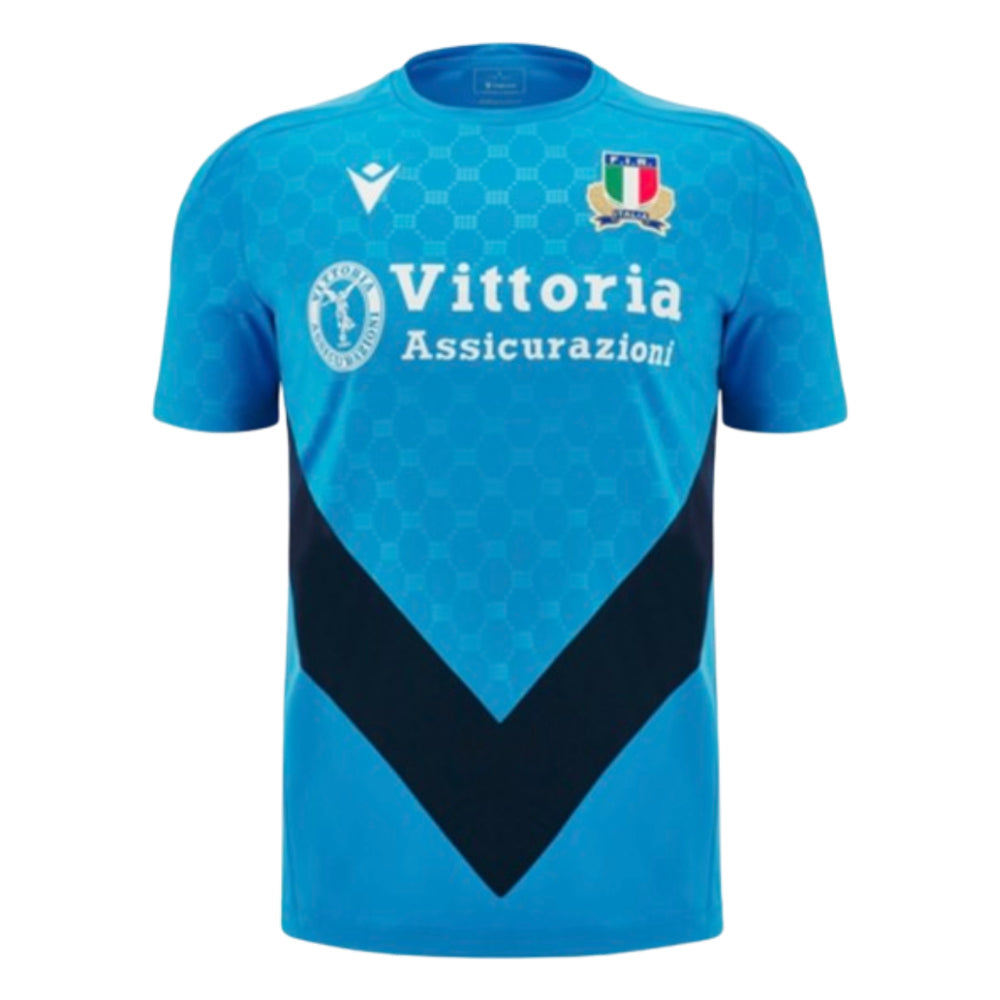 2024-2025 Italy Rugby Training Shirt (Blue) Product - Training Shirts Macron   