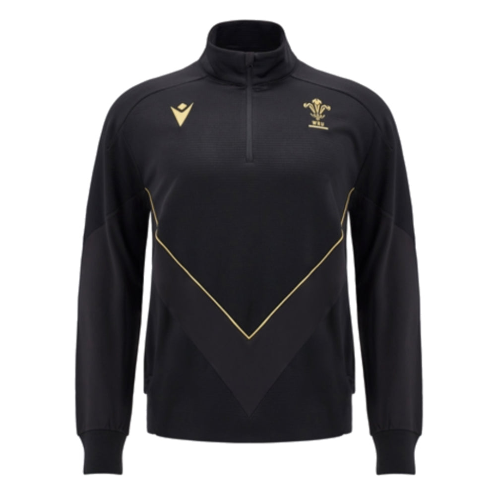 2024-2025 Wales Rugby WRU Travel 3D Fleece (Black) Product - Fleeces Macron   