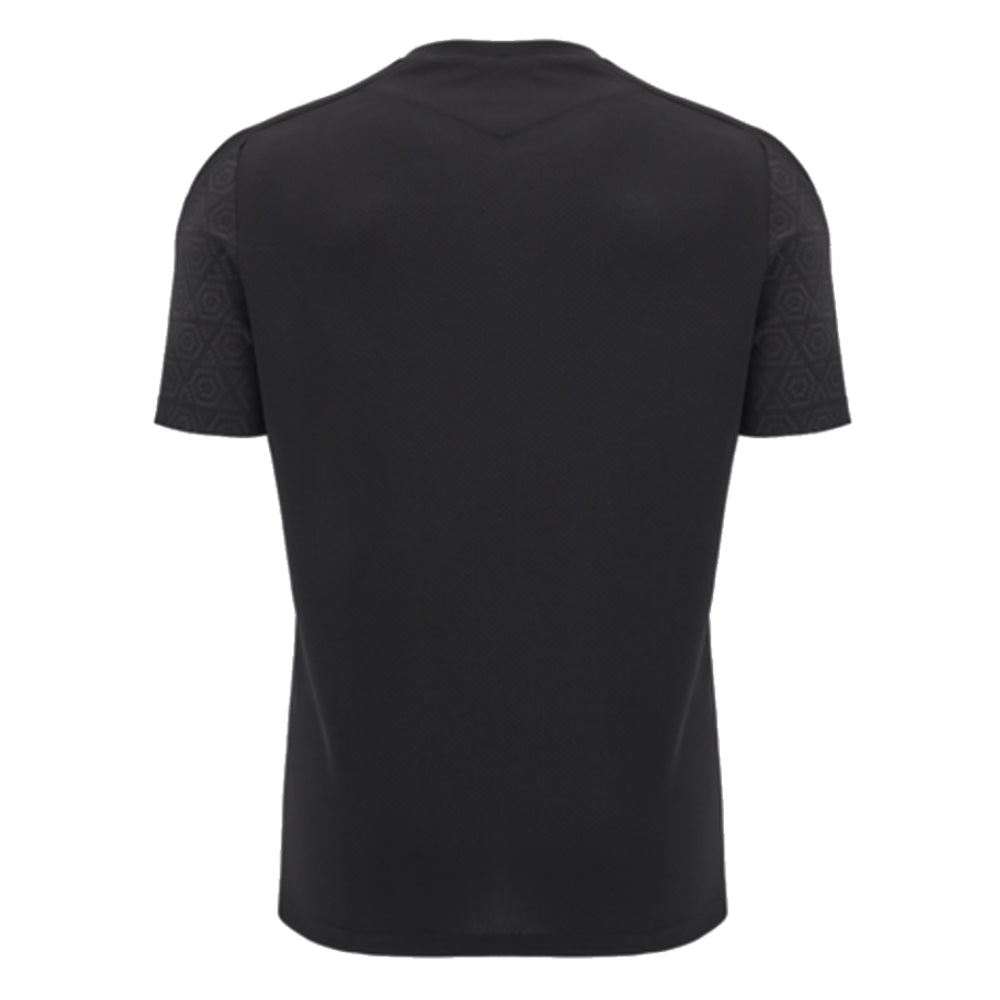 2024-2025 Wales Rugby Poly Training Shirt (Black) Product - Training Shirts Macron   