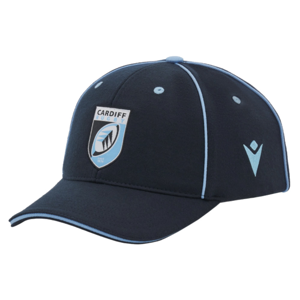 2024-2025 Cardiff Blues Rugby Baseball Cap (Navy) Product - Headwear Macron   