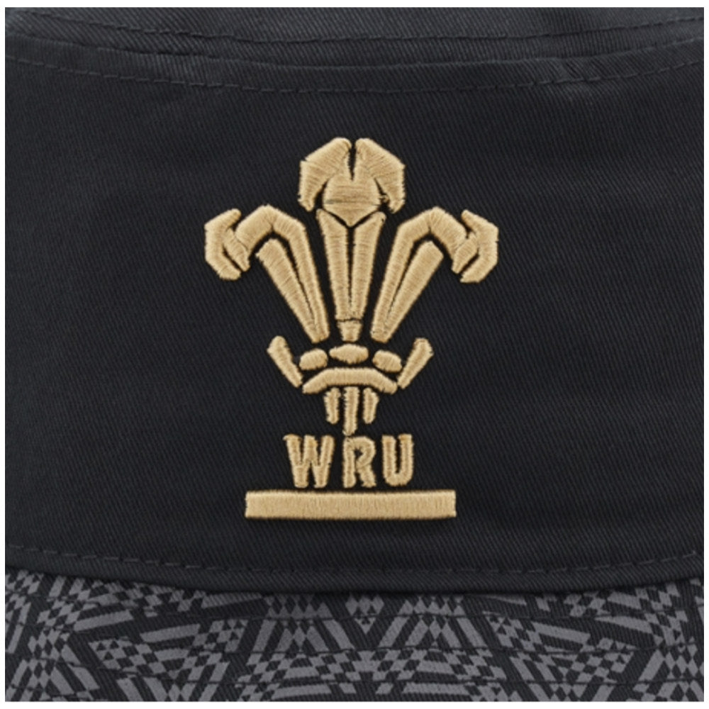 2024-2025 Wales Rugby Bucket Hat (Black) Product - Headwear Macron   