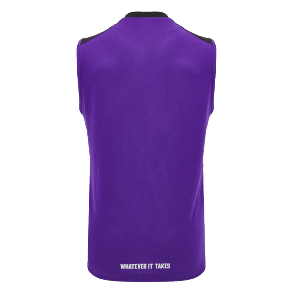 2024-2025 Glasgow Warriors Rugby Sleeveless Jersey (Purple) (Your Name) Product - Hero Shirts Macron   