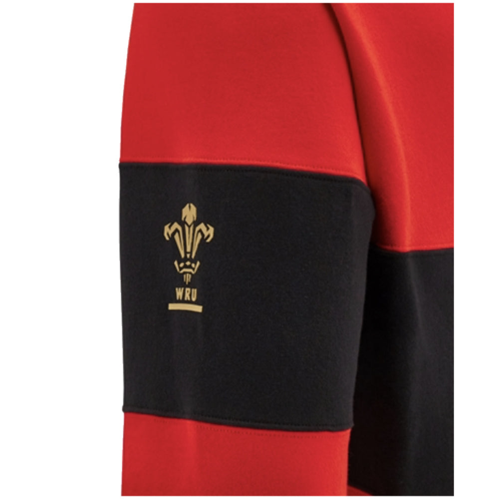 2024-2025 Wales WRU Rugby Leisure Hoody Sweatshirt (Red) - Kids Product - Hoodies Macron   