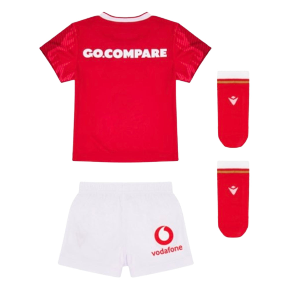 2024-2025 Wales Home Rugby Baby Kit (Your Name) Product - Hero Shirts Macron   