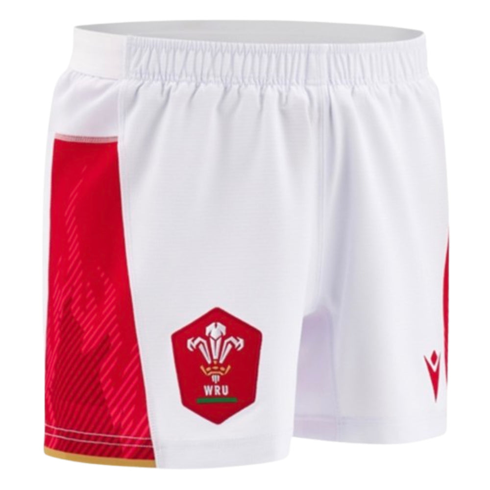 2024-2025 Wales Home Rugby Shorts (White) Product - Shorts Macron   