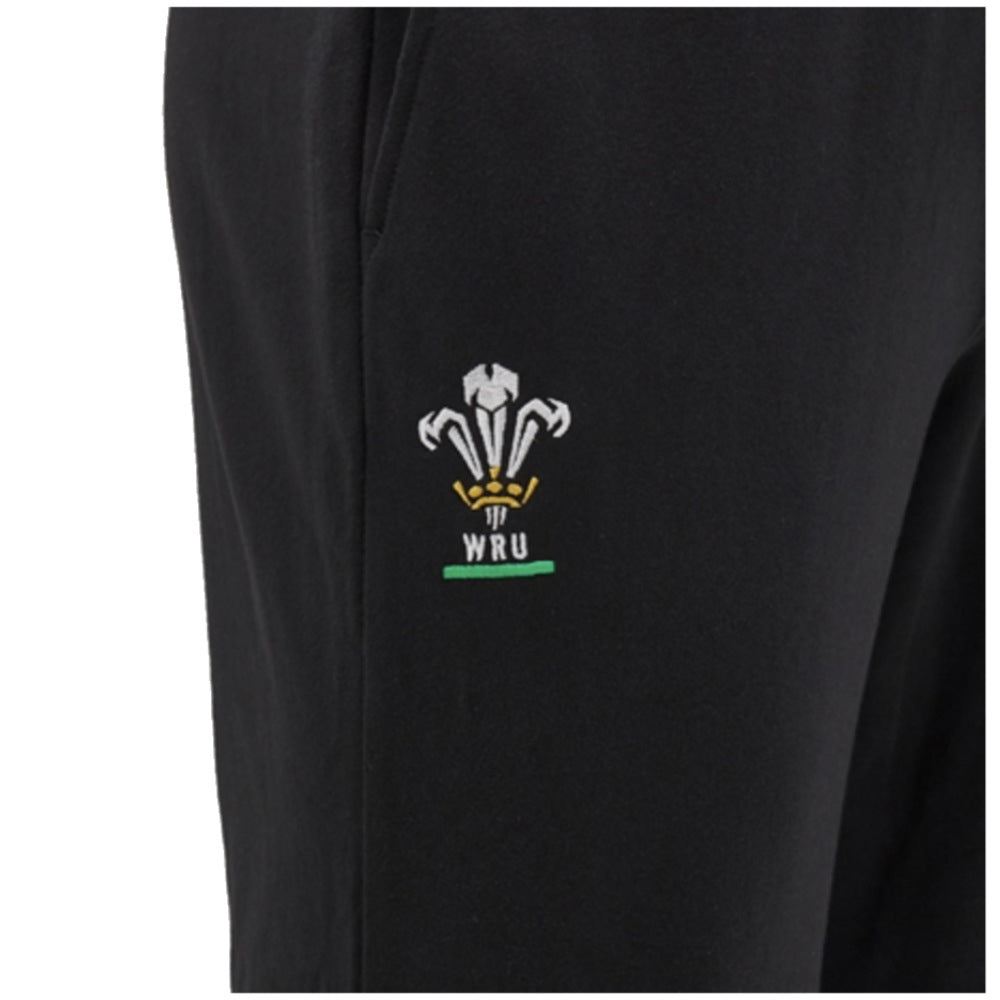 2024-2025 Wales Rugby Travel Cotton Pants (Black) Product - Pants Macron   