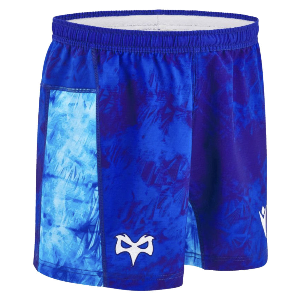 2024-2025 Ospreys Rugby Euro Shorts (Blue) - Kids Product - Shorts Macron   