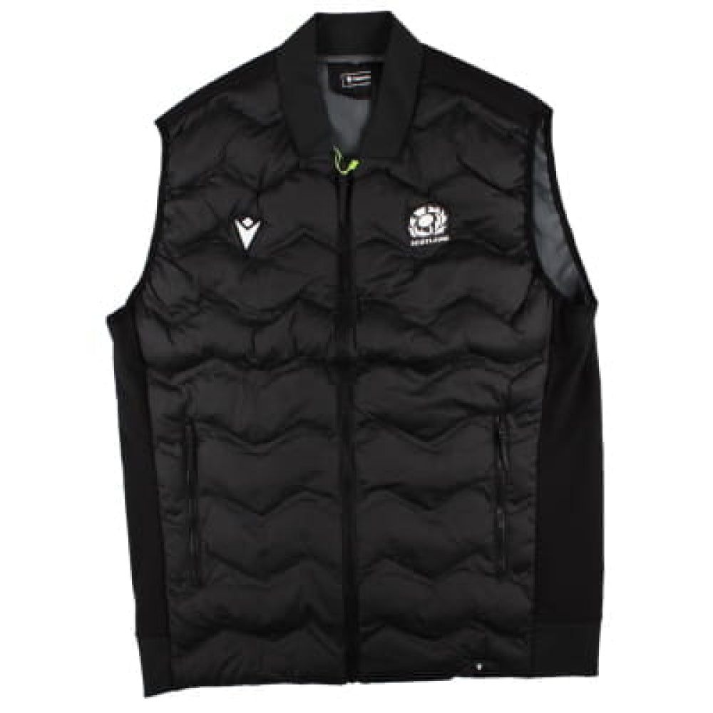 2024-2025 Scotland Rugby Travel Padded Gilet (Navy) Product - Jackets Macron   