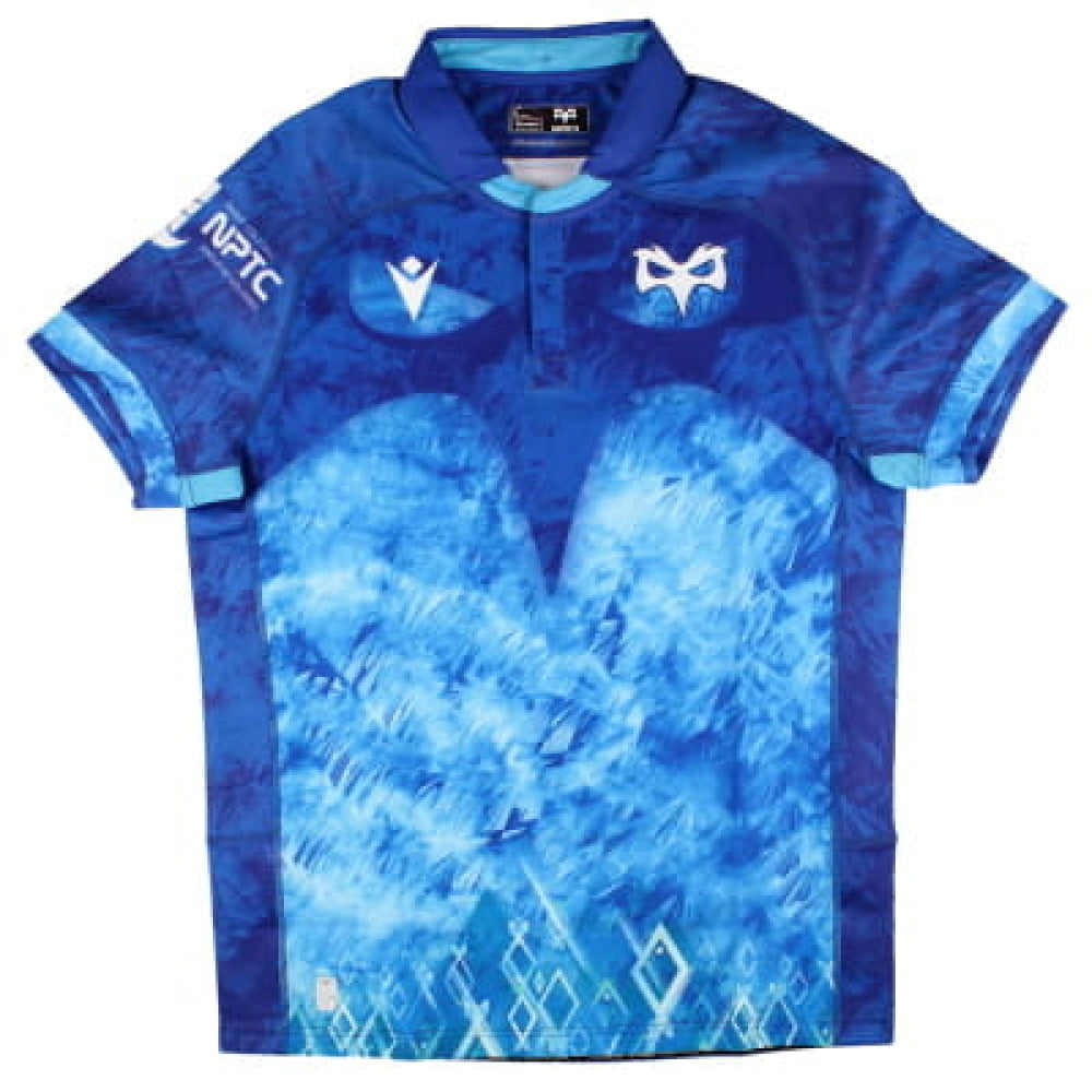 2024-2025 Ospreys Rugby Euro Slim Fit Shirt Product - Football Shirts Macron   