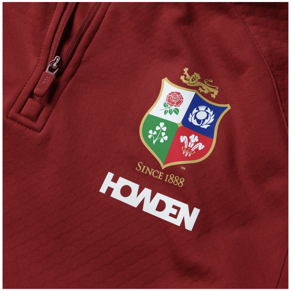 2024-2025 British and Irish Lions 1/4 Zip Fleece (Red) Product - Training Tops Canterbury   