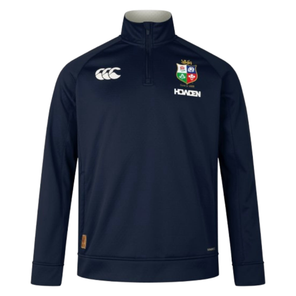 2024-2025 British and Irish Lions 1/4 Zip Fleece (Navy) Product - Training Tops Canterbury   