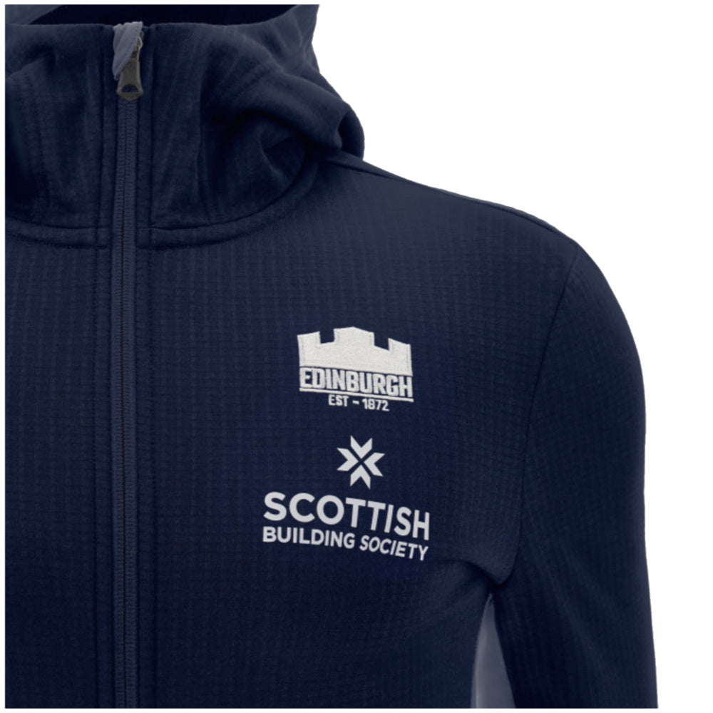 2024-2025 Edinburgh Rugby Travel Zipped Hoody (Navy) Product - Hoodies Macron   