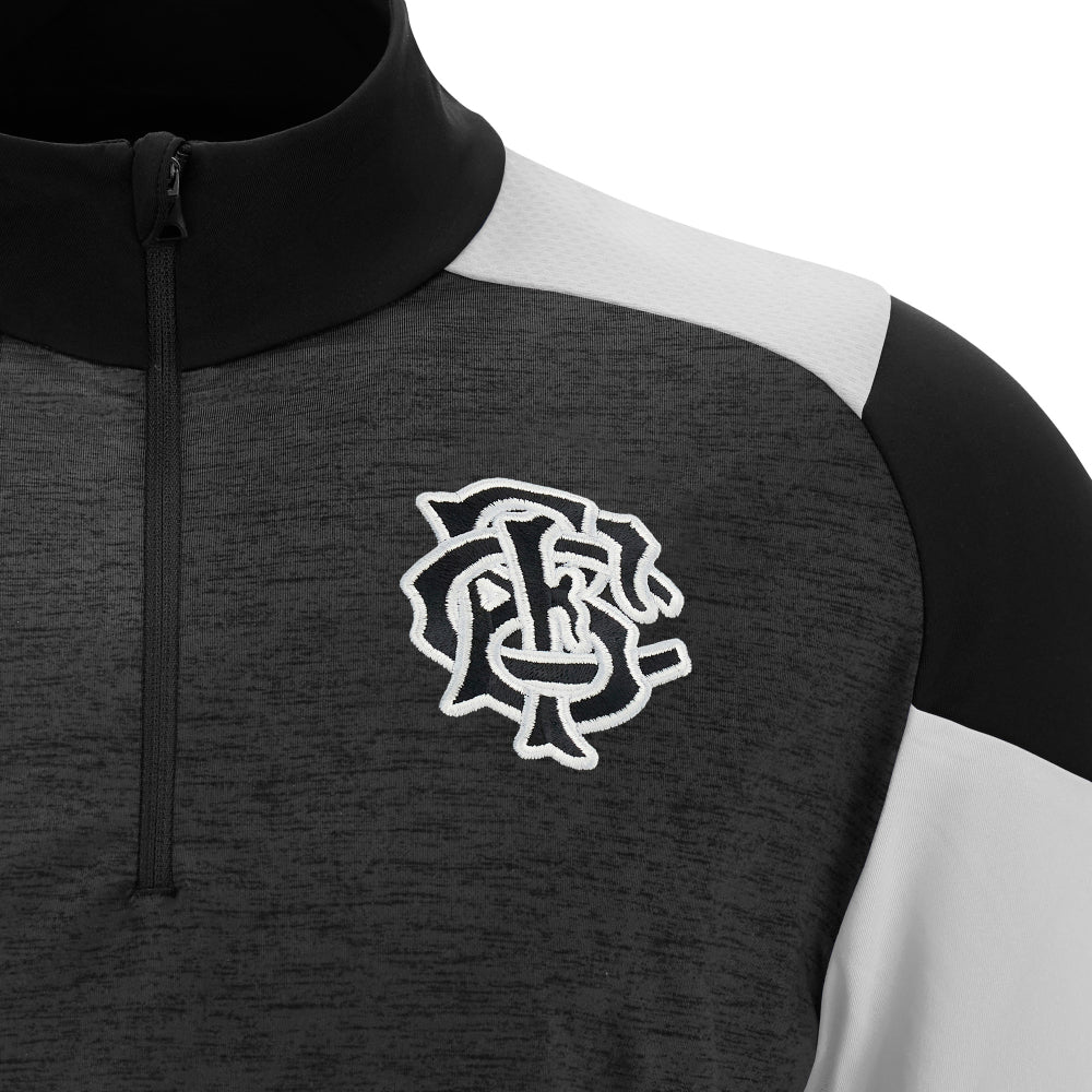 2025 Barbarians Rugby 1/4 Zip Trianing Top (Black) Product - Training Tops Macron