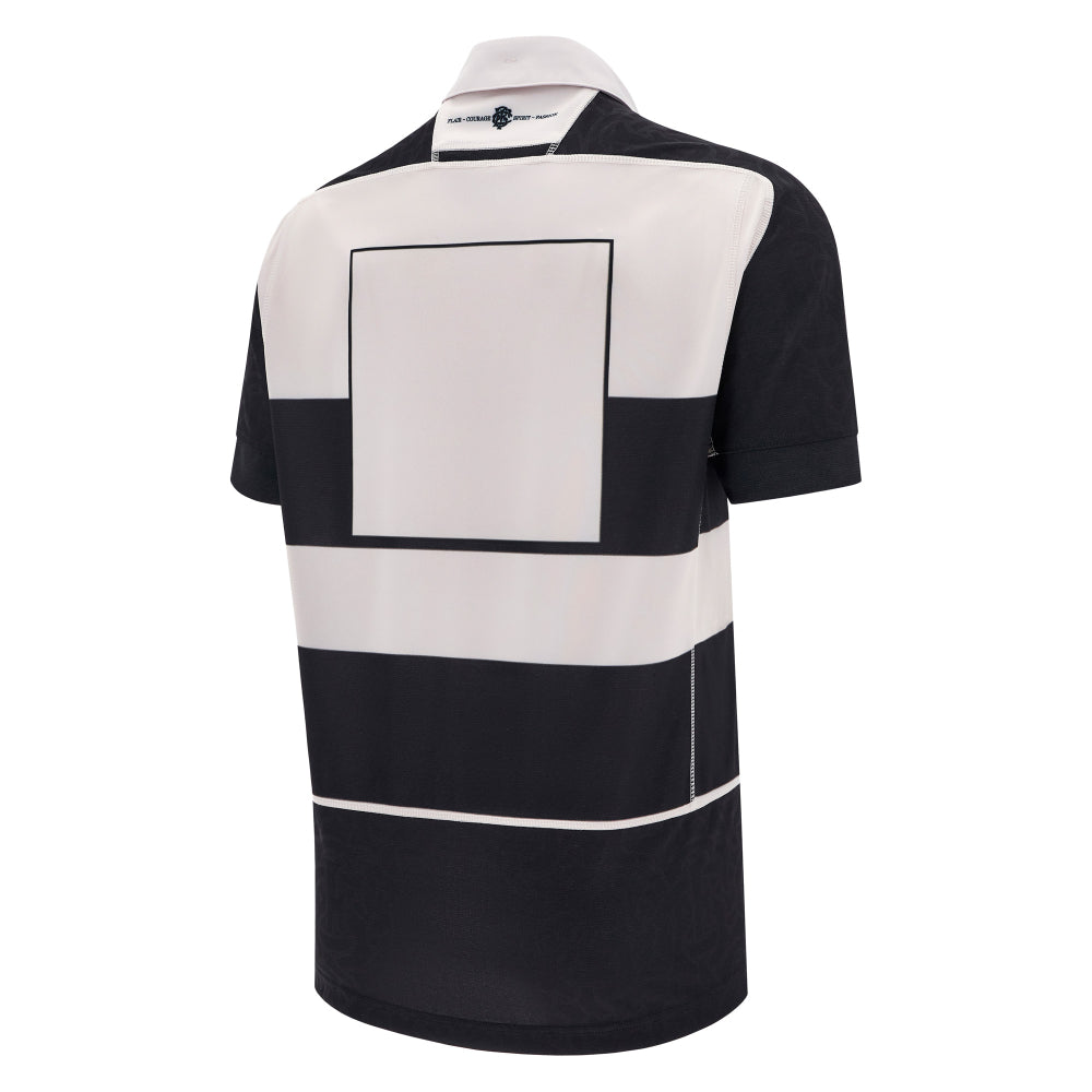 2025 Barbarians Home Poly Replica Rugby Shirt (Your Name) Product - Hero Shirts Macron