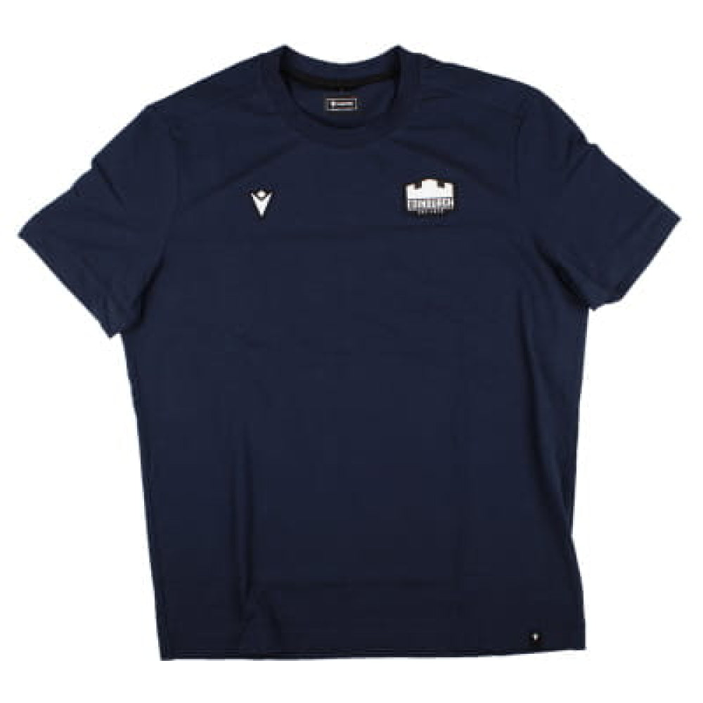 2024-2025 Edinburgh Rugby Ath Travel Cotton Shirt (Navy) Product - T-Shirt Macron