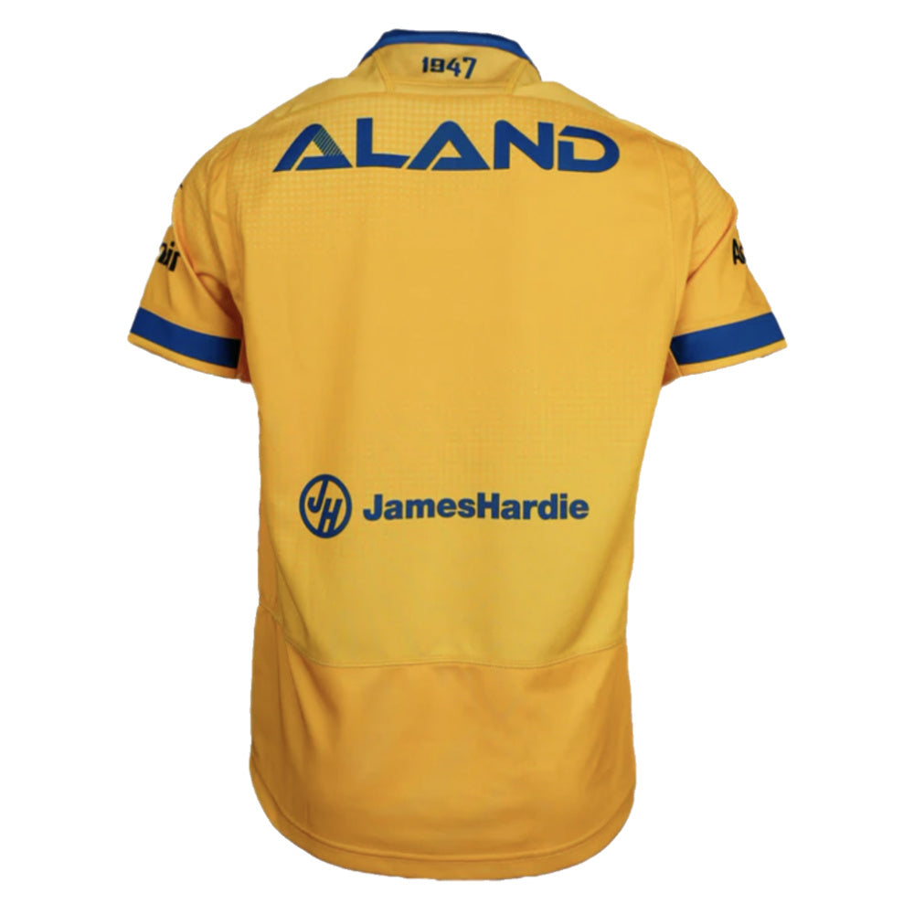 2025 Parramatta Eels Mens NRL Away Rugby Jersey (Your Name) Product - Hero Shirts Macron