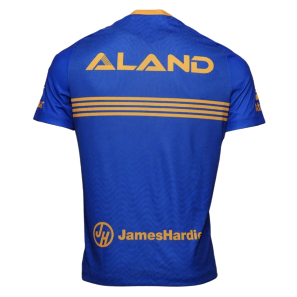 2025 Parramatta Eels Rugby Run Out Shirt (Blue) (Your Name) Product - Hero Shirts Macron