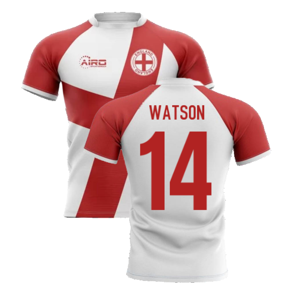 2024-2025 England Flag Concept Rugby Shirt (Watson 14) Product - Hero Shirts Airo Sportswear   