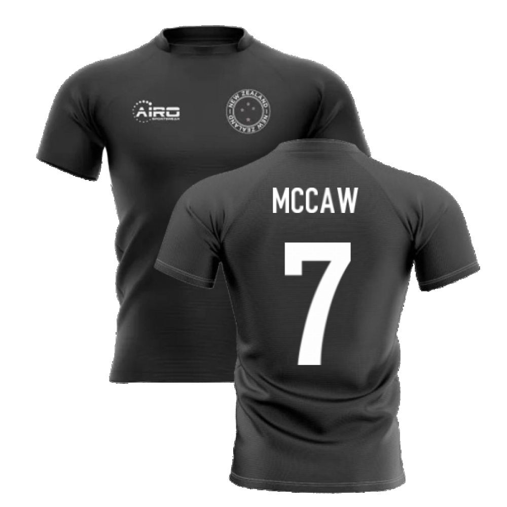 2024-2025 New Zealand Home Concept Rugby Shirt (McCaw 7) Product - Hero Shirts Airo Sportswear   