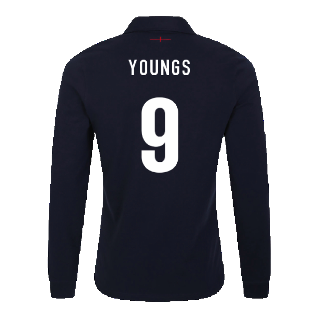 2023-2024 England Rugby Alternate LS Classic Jersey (Kids) (Youngs 9) Product - Hero Shirts Umbro   