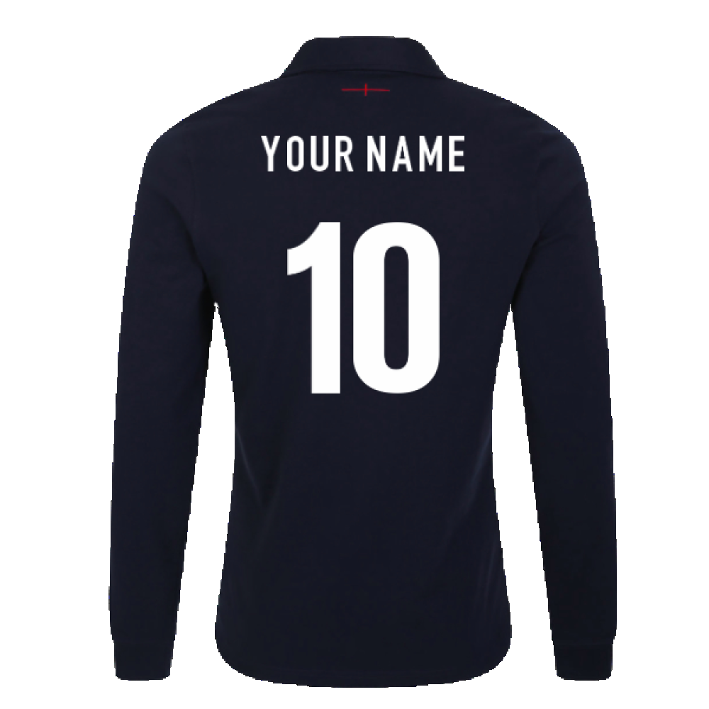 2023-2024 England Rugby Alternate LS Classic Jersey (Kids) (Your Name) Product - Hero Shirts Umbro   