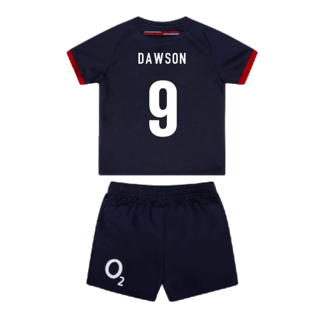 2023-2024 England Rugby Alternate Replica Infant Kit (Dawson 9) Product - Hero Shirts Umbro   