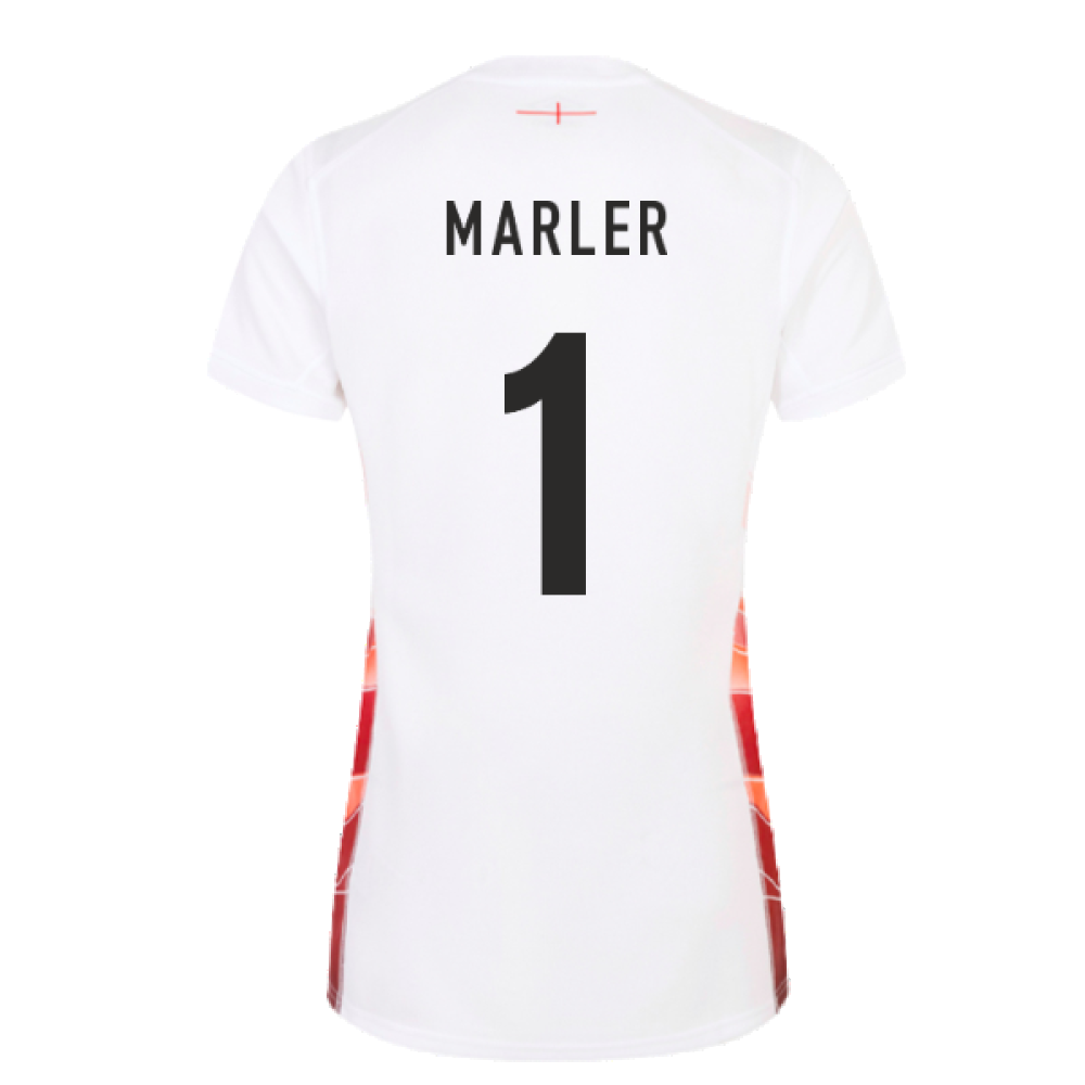 2023-2024 England Rugby Red Roses Rugby Jersey (Ladies) (Marler 1) Product - Hero Shirts Umbro   