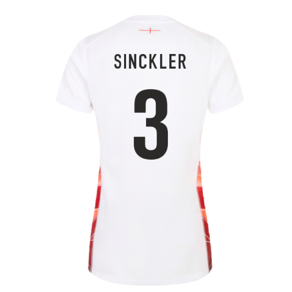 2023-2024 England Rugby Red Roses Rugby Jersey (Ladies) (Sinckler 3) Product - Hero Shirts Umbro   