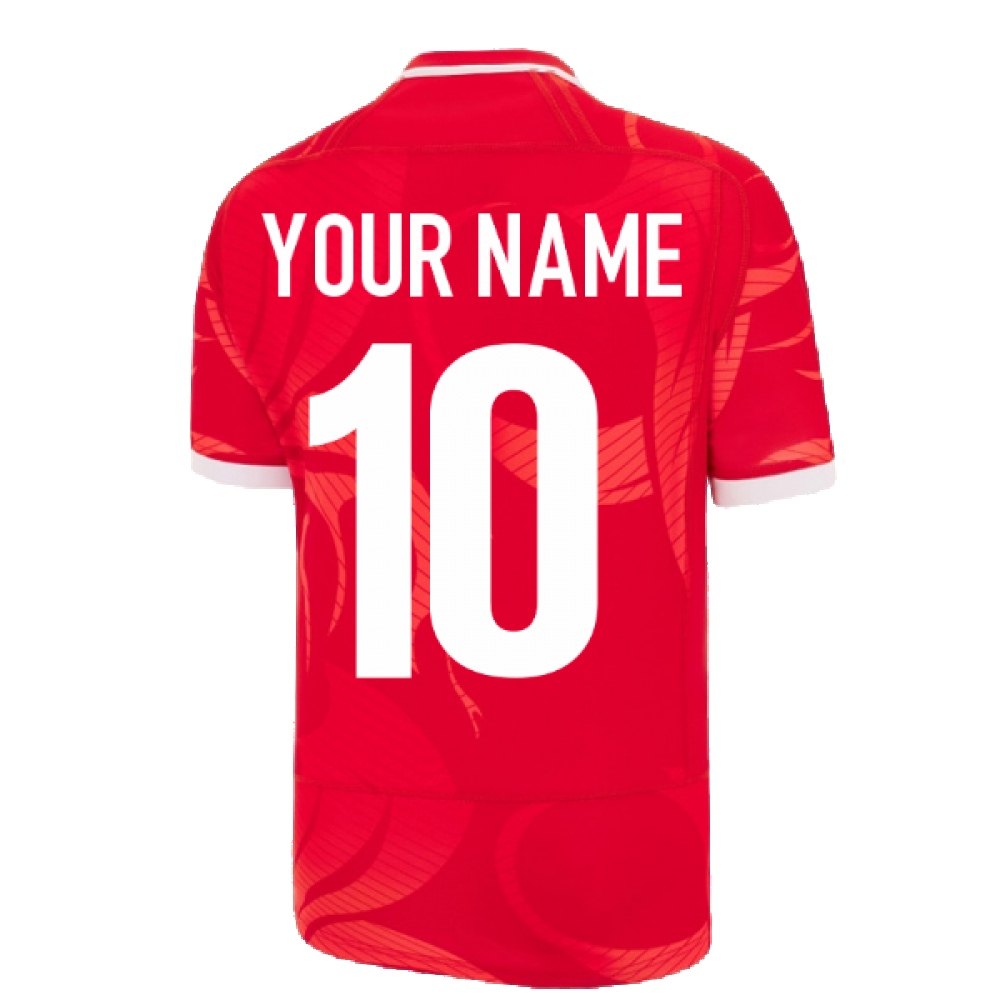 2022 Wales Rugby Commonwealth Games Home Shirt (Your Name) Product - Hero Shirts Macron   