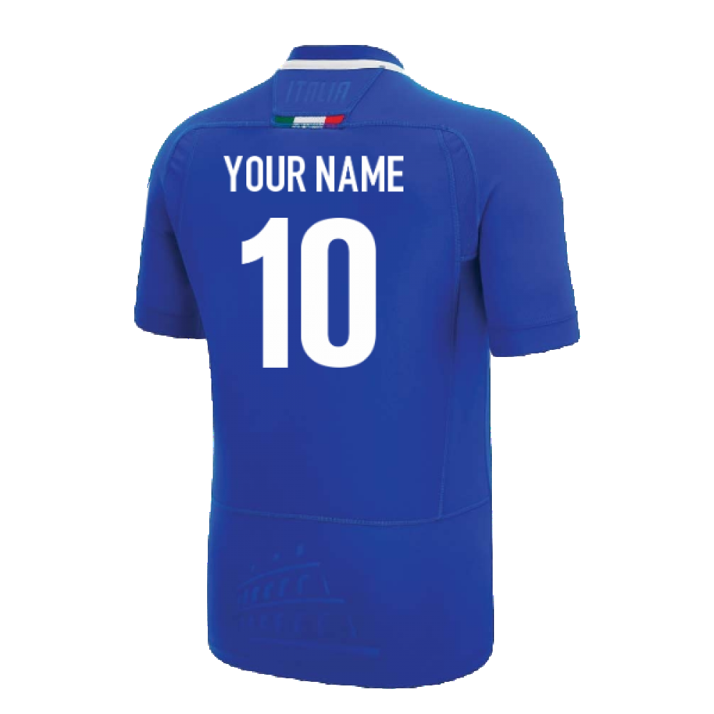 2022-2023 Italy Home Rugby Replica Shirt (Your Name) Product - Hero Shirts Macron   