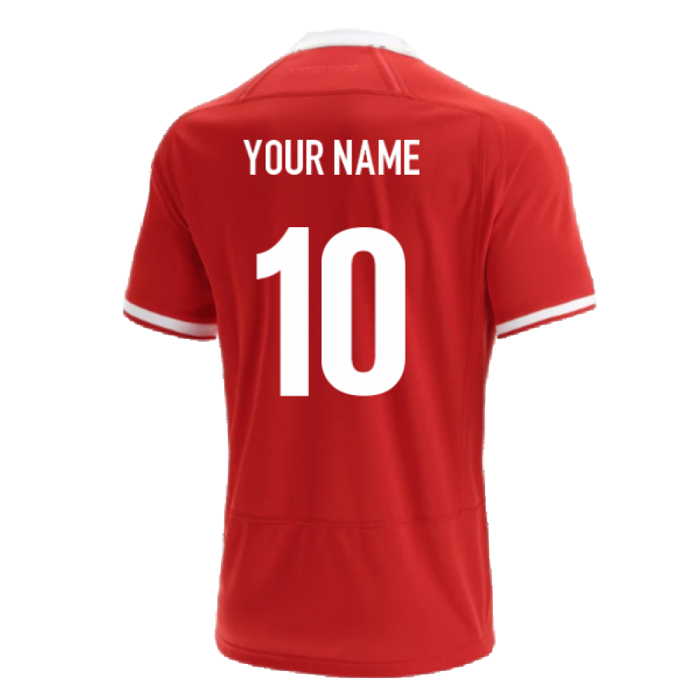 2022-2023 Wales Home Pathway Rugby Shirt (Your Name) Product - Hero Shirts Macron   