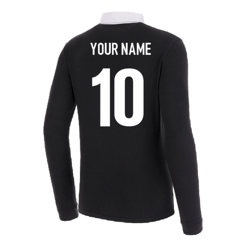 Wales RWC 2023 Rugby LS Jersey (Black) (Your Name) Product - Hero Shirts Macron   