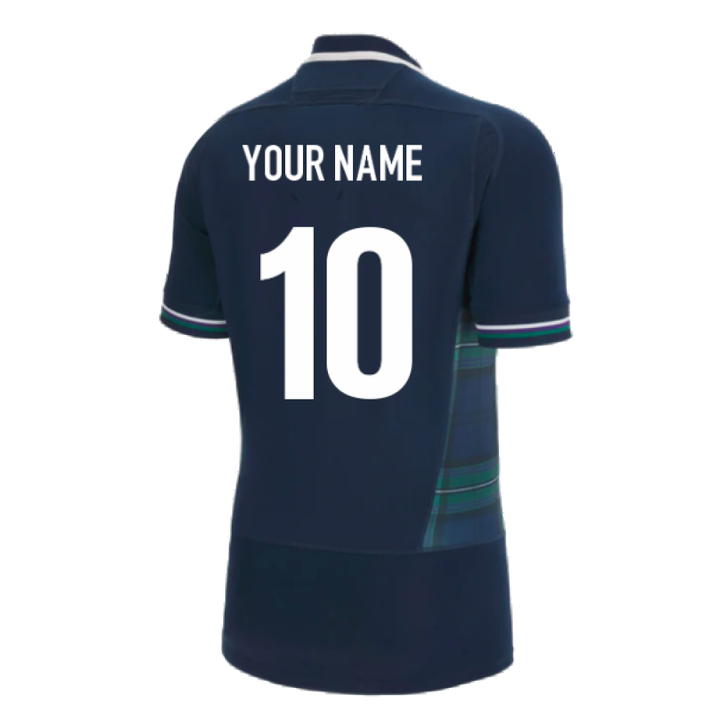 Scotland RWC 2023 Bodyfit Home Rugby Shirt (Your Name) Product - Hero Shirts Macron   