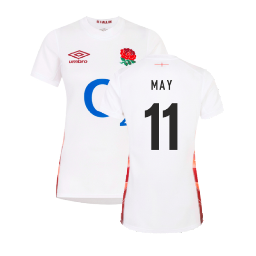 2023-2024 England Rugby Red Roses Rugby Jersey (Ladies) (May 11) Product - Hero Shirts Umbro   