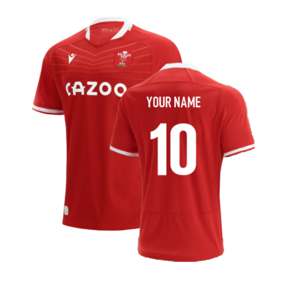 2022-2023 Wales Home Pathway Rugby Shirt (Your Name) Product - Hero Shirts Macron   