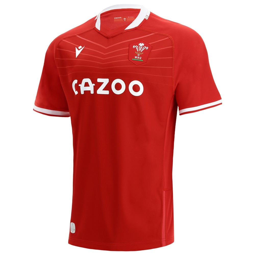 2021-2022 Wales Home Poly Rugby Shirt (Kids) Product - Football Shirts Macron   