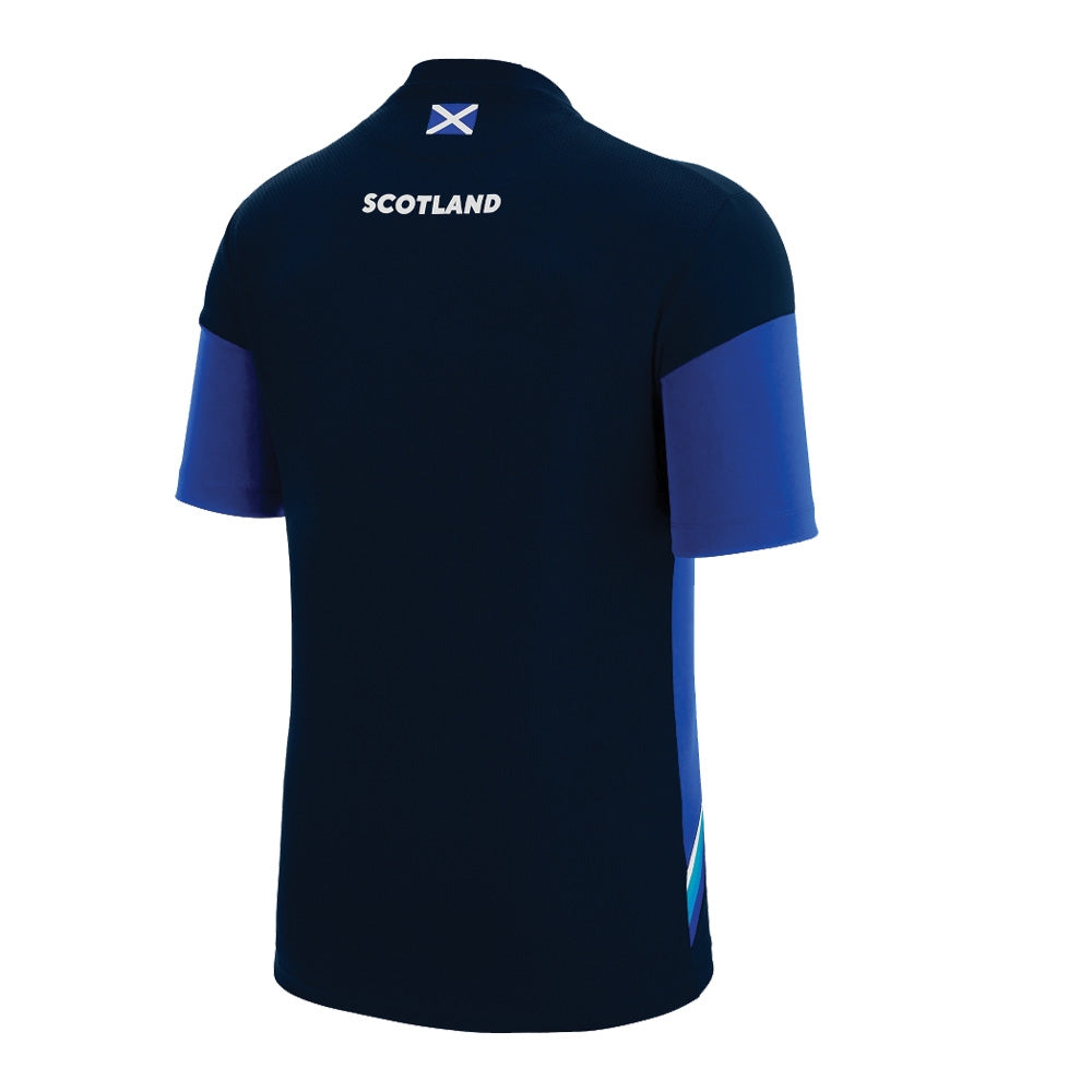 2022-2023 Scotland Travel Polycotton Shirt (Navy) Product - T-Shirt Macron   