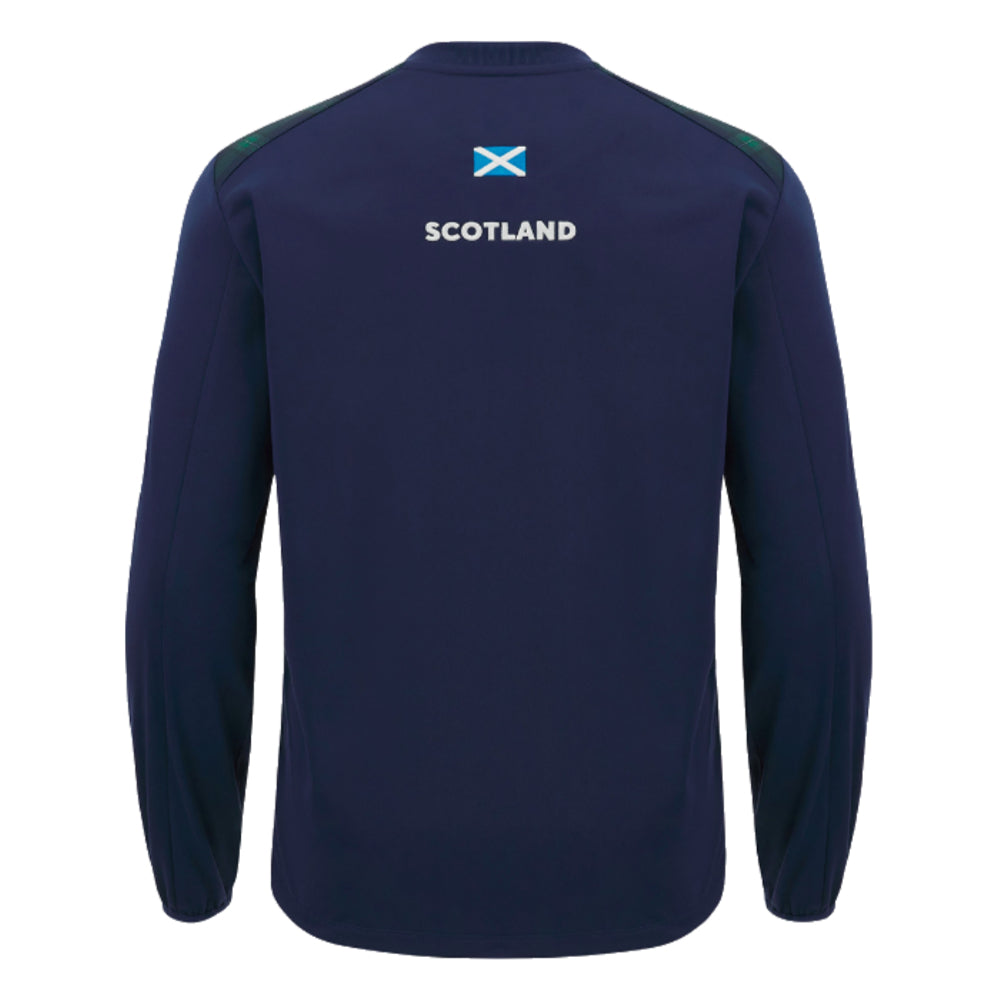 2023-2024 Scotland Rugby Round Neck Training Sweatshirt (Navy) Product - Sweat Tops Macron   