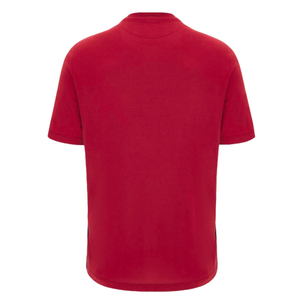 2023-2024 Wales Rugby Travel Cotton Shirt (Red) (Your Name) Product - Hero Shirts Macron   