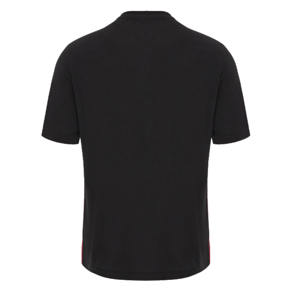 2023-2024 Wales Rugby Travel Cotton Shirt (Black) (Your Name) Product - Hero Shirts Macron   